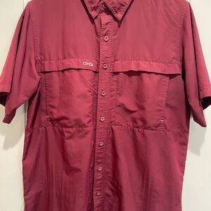 Game Guard Men's Burgundy Short Sleeve Shirt